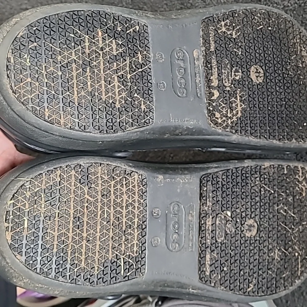 CROCS At Work size‎ 13 Men's black slip on shoes
